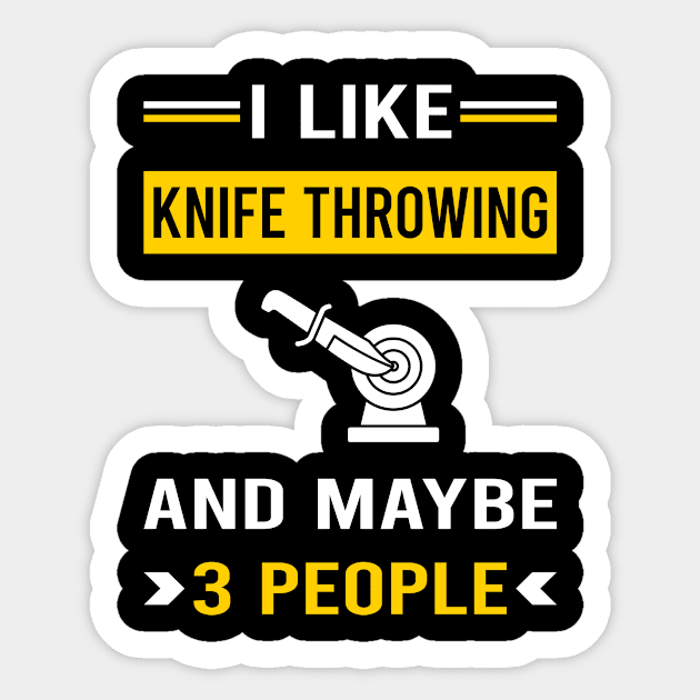 3 People Knife Throwing Knives Sticker by Bourguignon Aror